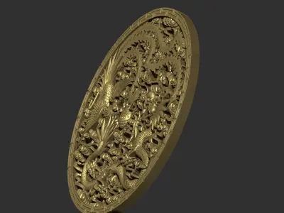 Dragon and Phoenix 3D print model