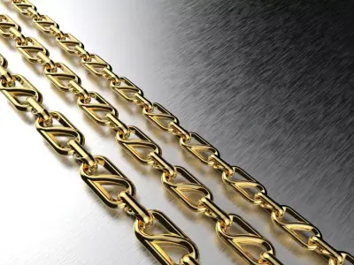 Oval Slot Chain Link Hermes 3D print model