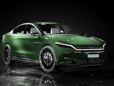 BYD han 2024 3d model Low-poly 3D model
