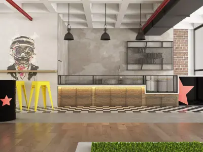 Go-Kart Cafe Restaurant 3D model