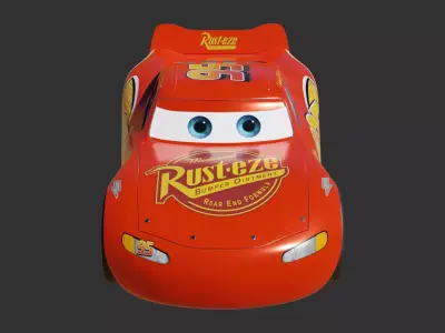 Lightning McQueen 3D model Low-poly 3D model