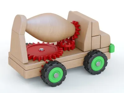 Toy Car Truck Large Concrete Mixer  3D model