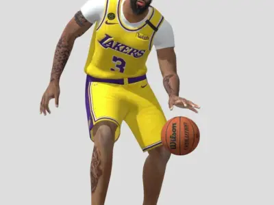 3D Rigged Anthony Davis NBA Low-poly 3D model