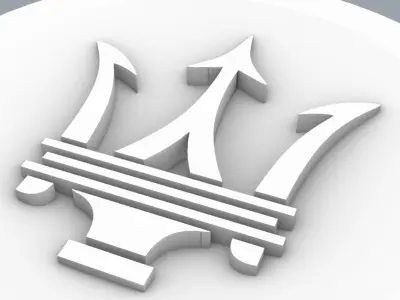 Maserati Radio Button 3D print model
