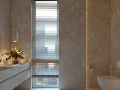 Highrise apartment bathroom 3D model