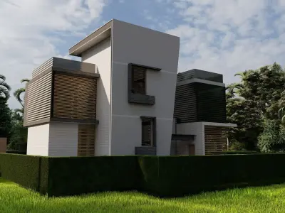 Casa Scene-villa-modern house 3D model