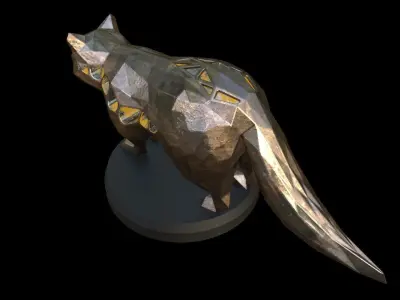 Steampunk Raccoon Low-poly 3D model purchase