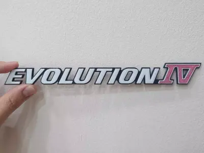 Mitsubishi Lancer    Evolution IV   Badge 3D print model
