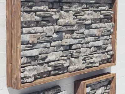 Stone panel decorative n5 3D model