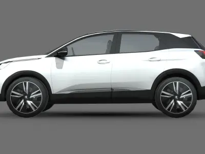 Peugeot 3008 2021 Low-poly 3D model