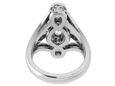 Twisted Diamond Ring 4066 3D print model