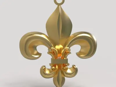  Lily Valois and the Bourbons           fleur de lys 3D print model