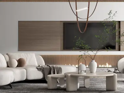 living room Modern 3D model buy