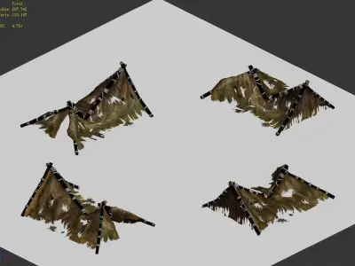 gAME Destruction - Military Camp Tent 02 3D model