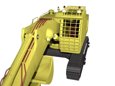 Low Poly Industrial Heavy Machinery Model Low-poly 3D model