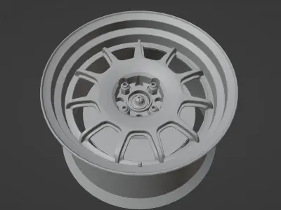 RS11 - 3 Piece Wheels - Game Ready Low-poly 3D model