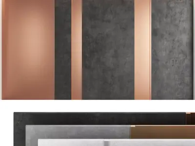 Decorative wall panel set 49 3D model