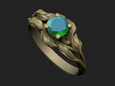 Leaf luxury design queen organic climbing soft woman 3D print model