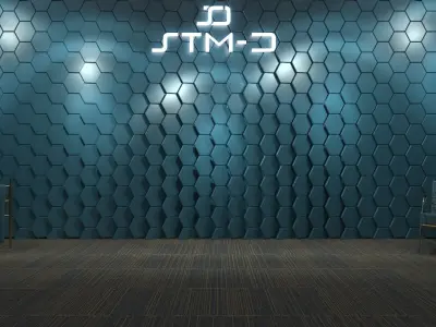 STM-D hexagon wall parametric  model 100 Low-poly 3D model