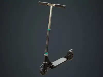 Kick Scooter 2 Untextured 3D model