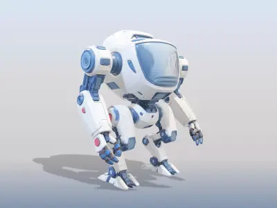 Humanoid Robotic Suit Realistic Model for Games Visual Effects 3D model