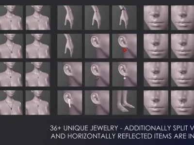 Streetwear Girl 2-17 - Sportswear Girls Pack Game-Ready Low-poly 3D model