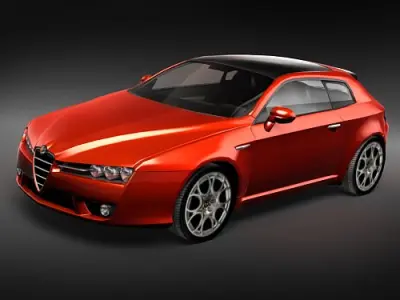Alfa Romeo Brera Lowpoly 3D model