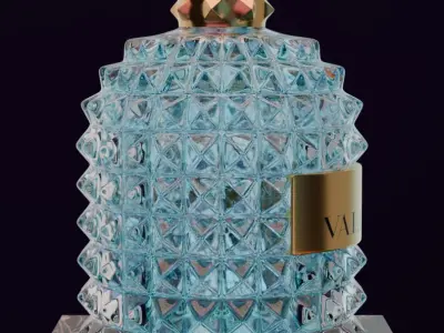 Valentino perfime light blue 3D model product for Advertising 3D model