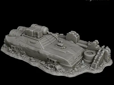 LegendGames Post Apocalypse V8 Interceptor set 3D print model