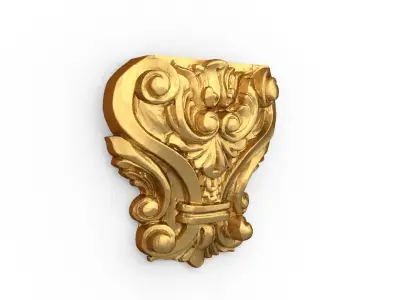 Classic carved decor ornament 474 3D print model