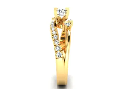 Ring M4 The luxury female ring with gems wedding 3D print model