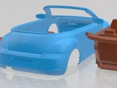 Volkswagen Beetle Convertible 2015 Printable Car  3D print model