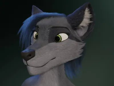 Jennifer Anthro Wolf 3D model