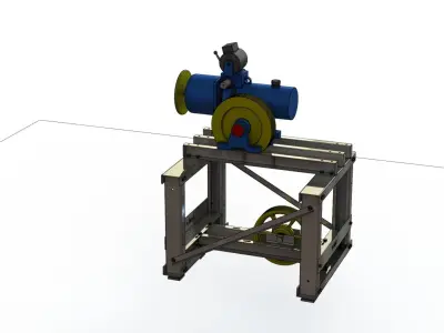 Motor Frame for MR Elevators 3D model