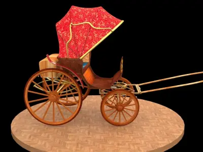 Chinese rickshaw  3D model
