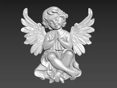 Angel Bas-Relief 3D model