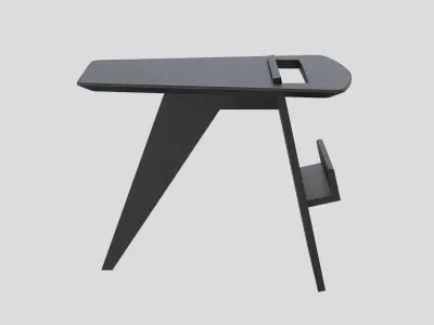 MagazineTable-black Lacquered Low-poly 3D model