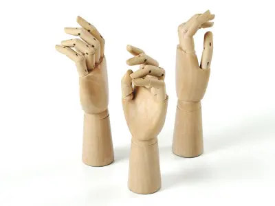 HAY - wooden hand 01 3D model