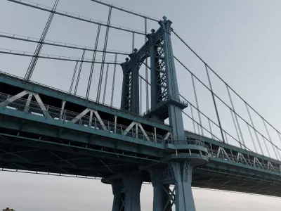 New York Manhattan Bridge Low-poly 3D model