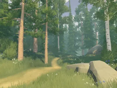 Stylized Nature Vol 01 Low-poly 3D model