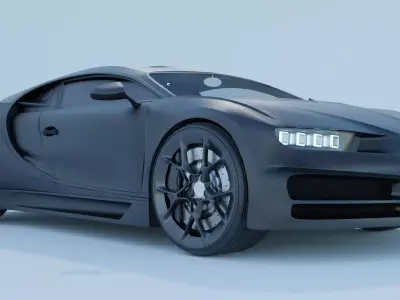BUGATTI CHIRON CARBON FIBER 3D model