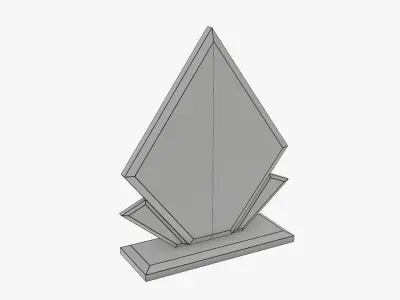 Glass trophy 01 Low-poly 3D model