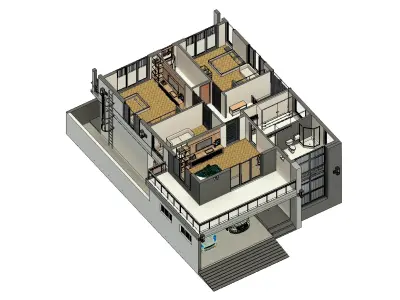 3 Bedroom Modern villa 3D model purchase