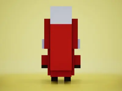 Voxel - Fox Low-poly 3D model