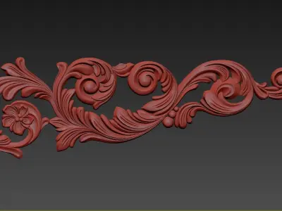 Carved decor 3D 3D model