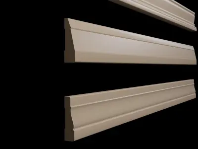 Moldings Collection 3 - 20 classical moldings profiles Low-poly 3D model