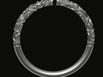 Patterned bangle 2 3D print model