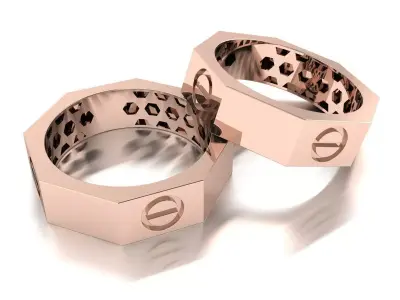 Brand Ring Nail Jewelry  3D print model