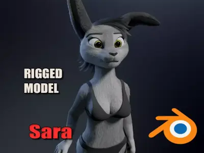 Sara Anthro Rabbit 3D model