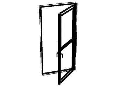 Entrance Aluminum Door 3D model